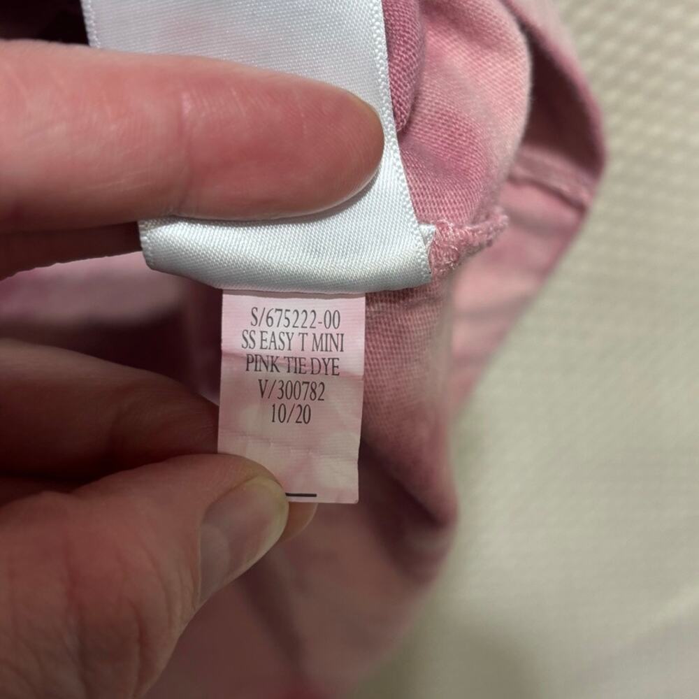 Old Navy Women's Small Mauve Pink Tie Dye T-Shirt Dress Casual Crew Neck Boho - Picture 4 of 7